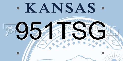 951TSG Kansas License Plate