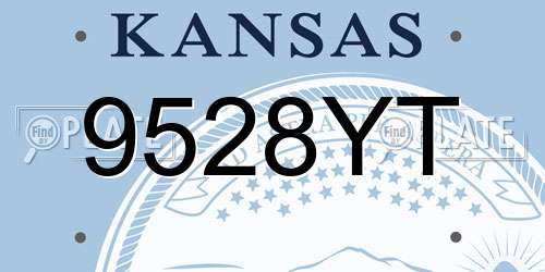 9528YT Kansas License Plate