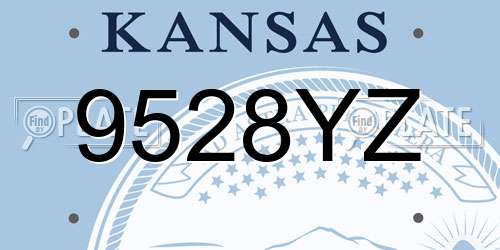 9528YZ Kansas License Plate