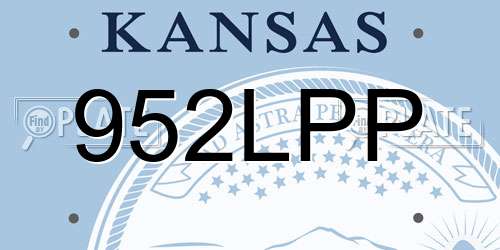 952LPP Kansas License Plate
