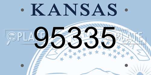 95335 Kansas License Plate