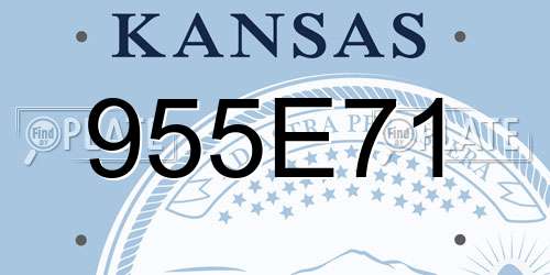 955E71 Kansas License Plate