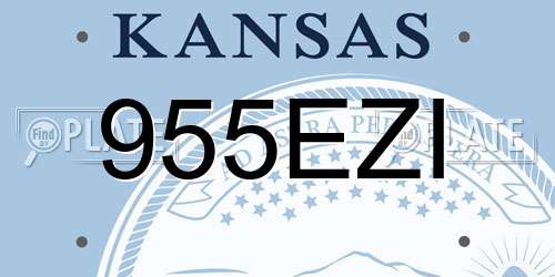 955EZI Kansas License Plate