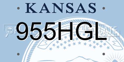 955HGL Kansas License Plate
