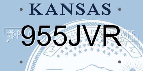 955JVR Kansas License Plate