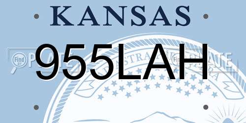 955LAH Kansas License Plate