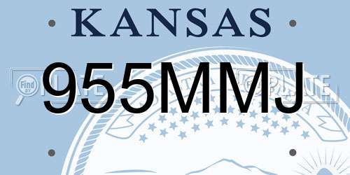 955MMJ Kansas License Plate