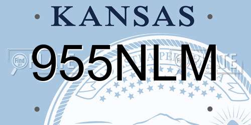955NLM Kansas License Plate