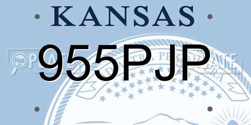 955PJP Kansas License Plate