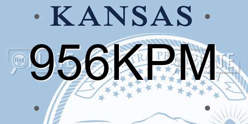 956KPM Kansas License Plate