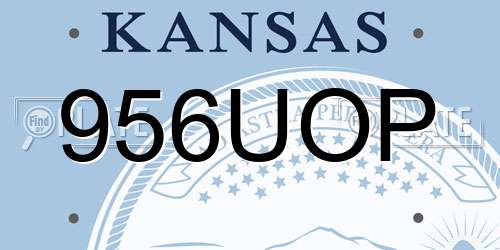 956UOP Kansas License Plate