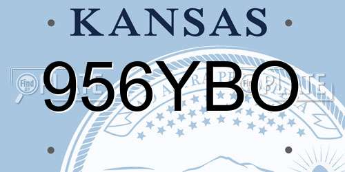 956YBO Kansas License Plate