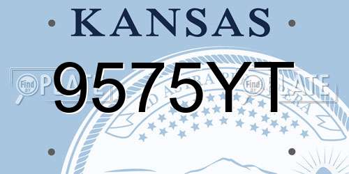 9575YT Kansas License Plate