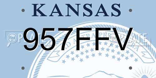 957FFV Kansas License Plate
