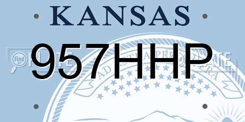 957HHP Kansas License Plate