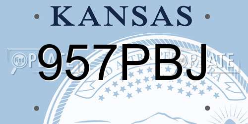 957PBJ Kansas License Plate