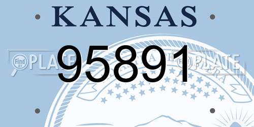 95891 Kansas License Plate