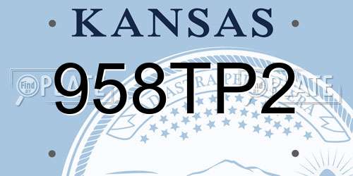 958TP2 Kansas License Plate