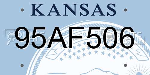 95AF506 Kansas License Plate