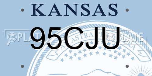 95CJU Kansas License Plate