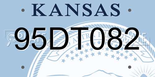 95DT082 Kansas License Plate