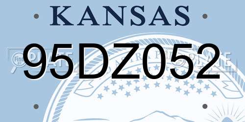 95DZ052 Kansas License Plate