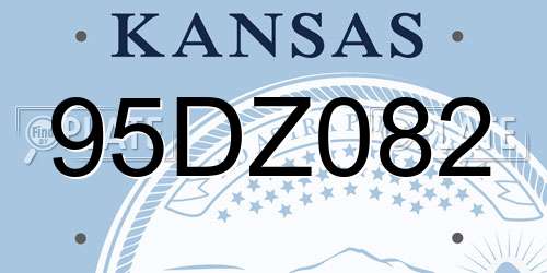 95DZ082 Kansas License Plate