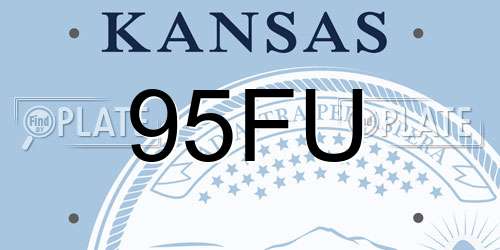 95FU Kansas License Plate