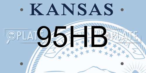 95HB Kansas License Plate