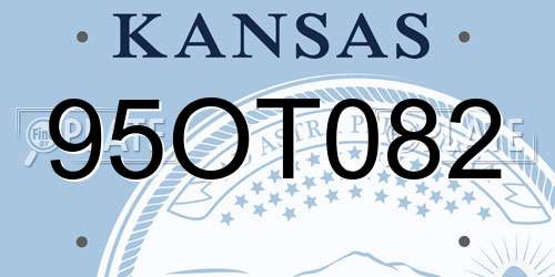 95OT082 Kansas License Plate