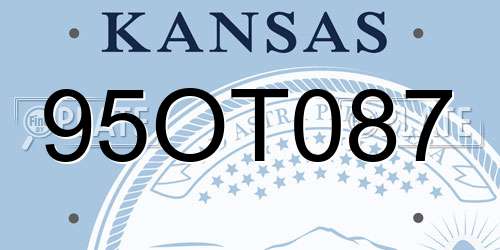 95OT087 Kansas License Plate