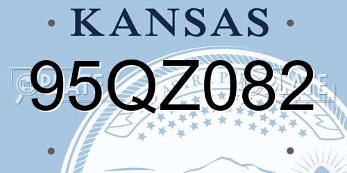 95QZ082 Kansas License Plate
