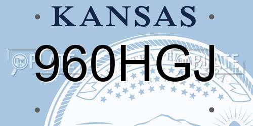 960HGJ Kansas License Plate