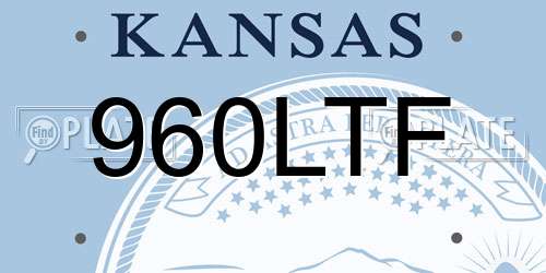 960LTF Kansas License Plate