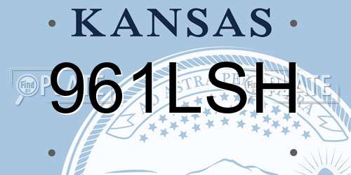 961LSH Kansas License Plate