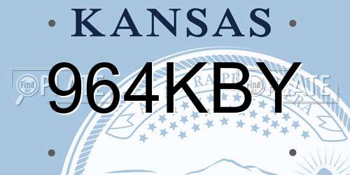 964KBY Kansas License Plate