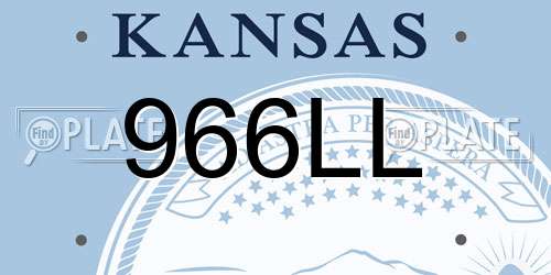 966LL Kansas License Plate