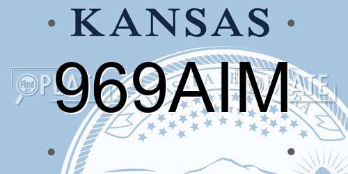 969AIM Kansas License Plate