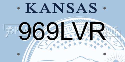 969LVR Kansas License Plate