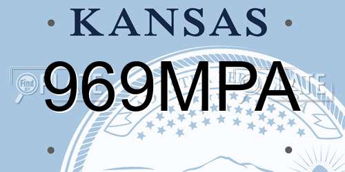 969MPA Kansas License Plate