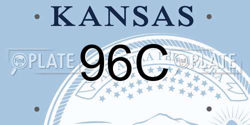 96C Kansas License Plate