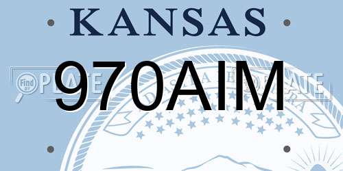 970AIM Kansas License Plate