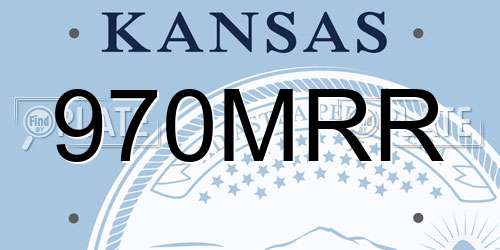 970MRR Kansas License Plate