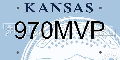 970MVP Kansas License Plate