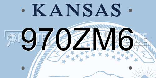 970ZM6 Kansas License Plate