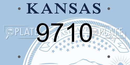 9710 Kansas License Plate