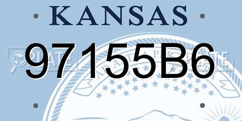 97155B6 Kansas License Plate