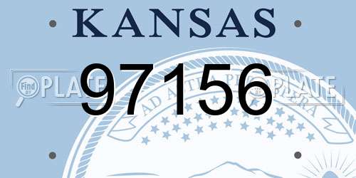 97156 Kansas License Plate