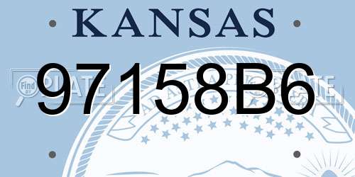 97158B6 Kansas License Plate