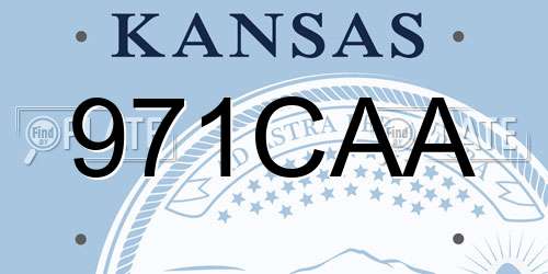 971CAA Kansas License Plate